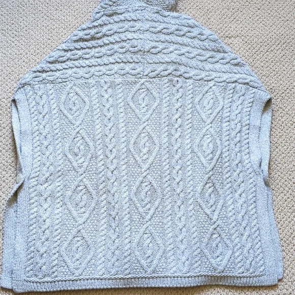 Aran Craft Merino Wool Button Cape Poncho - Picture 7 of 16